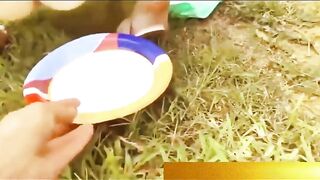 Woman spreads ass and takes a shit outdoors