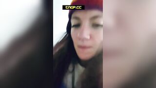 Girl on the toilet with a dildo in her ass