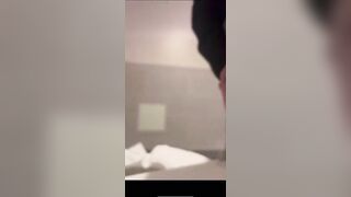 Blonde farts, shits and wipes her ass