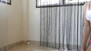 Blonde fucks her shitty ass with toys