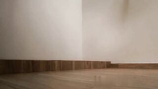 Girl eats her own shit on the floor