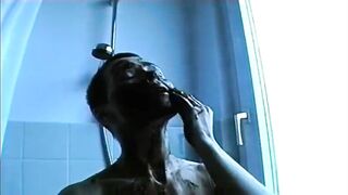 Man's face covered in piss in the bathroom