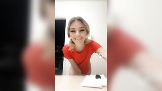 Woman picks up her own shit and puts it in her mouth