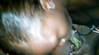 Dirty babe has an intense shit eating session