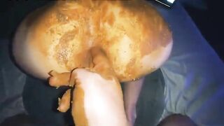 Two girls take turns eating each other's shit