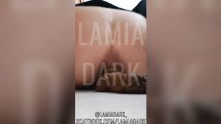 Girl eats a huge pile of shit from a plate