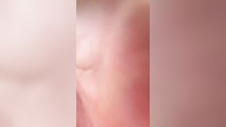 Girl plays with her ass in a trailer full of shit