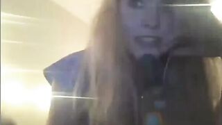 Girl slides her fingers into her ass while another girl watches