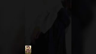 Girl shits on white toilet in school uniform