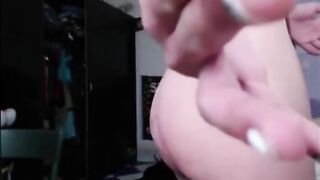 Brunette shit and anal masturbates