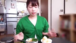 Girl eats shit out of condom in the bathroom