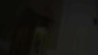 Blindfolded slut lays in her shit and covers her body and legs in it