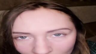 Girl lays in tub full of shit and eats it