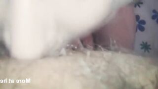 Blondie fucks her mouth with a massive shit-covered dildo