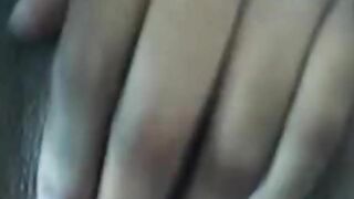 Woman playing with blue shit in her ass