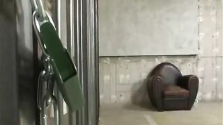 Girl makes another girl eat shit on the floor