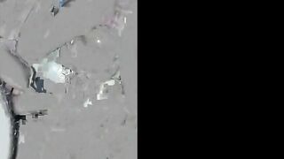 Woman takes a huge shit with her ass wide open