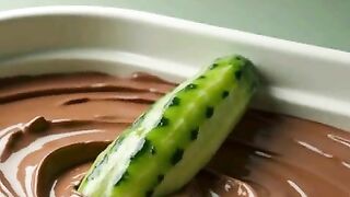 Starfish cartoon has a cucumber filled with shit in its mouth