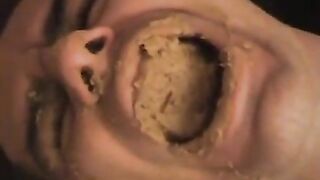 Girl feeds her friend a huge pile of shit