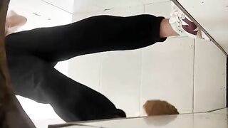 Women shit in Asian restroom
