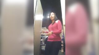 Girl squats in her own shit on the floor