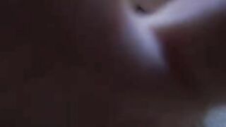 Girl shits on a chest of drawers