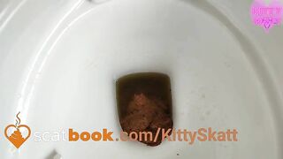 Woman wipes and drops shit in the toilet