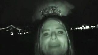 Girl drinks piss from a syringe