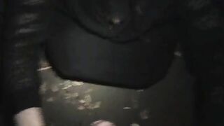 Girl drinks piss from a syringe