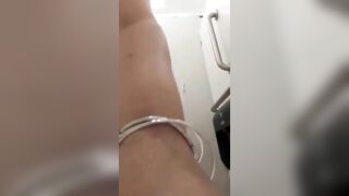 Beautiful girl shits in her dress