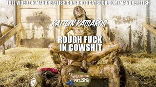 Girl gets covered in shit in a barn while getting fucked