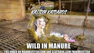 Girl wallows naked in a pit full of shit and piss