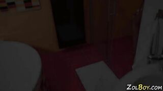 Girl eats shit from her ass while laying on the couch