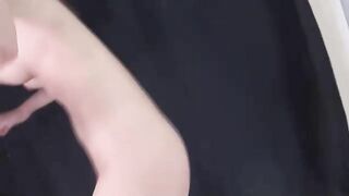Girl in heels squeezes out multiple shits