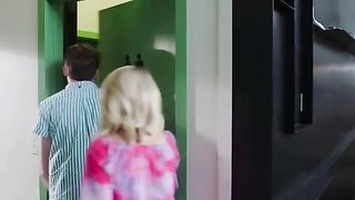 Sexy looking girl pissing in the men toilet