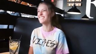 Gorgeous and sexy blonde pissing