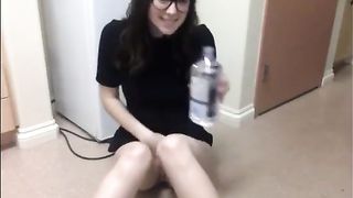 Skinny babe Pee in panties