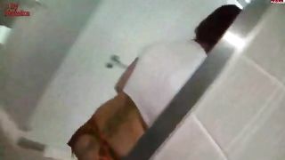 Sexy ass chick spread legs and pee