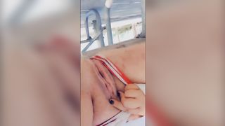 Girl squeezes a stream of piss out of her ass