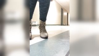 Teen Pissing in Front of Neighbors Door