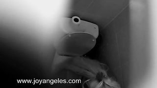Hidden cam caught pooping in the bathroom