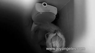 Hidden cam caught pooping in the bathroom
