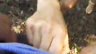 Wife enjoying pooping and pissing outdoor fun