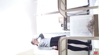Lovely Japanese chick pooping hard in toilet