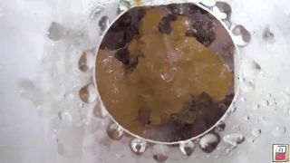 Lovely Japanese chick pooping hard in toilet