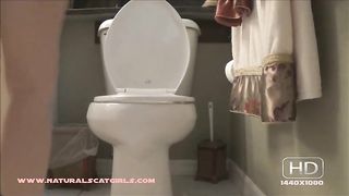 Beautiful ass teen pooping in closeup