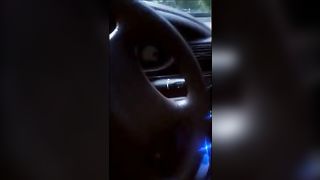 Naughty teen pooping by the roadside