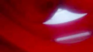 Closeup view of big ass dropping load