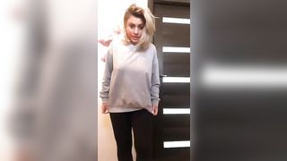 Dildo play and pooping busty curvy babe
