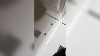 MILF with sexy ass pooping in closeup